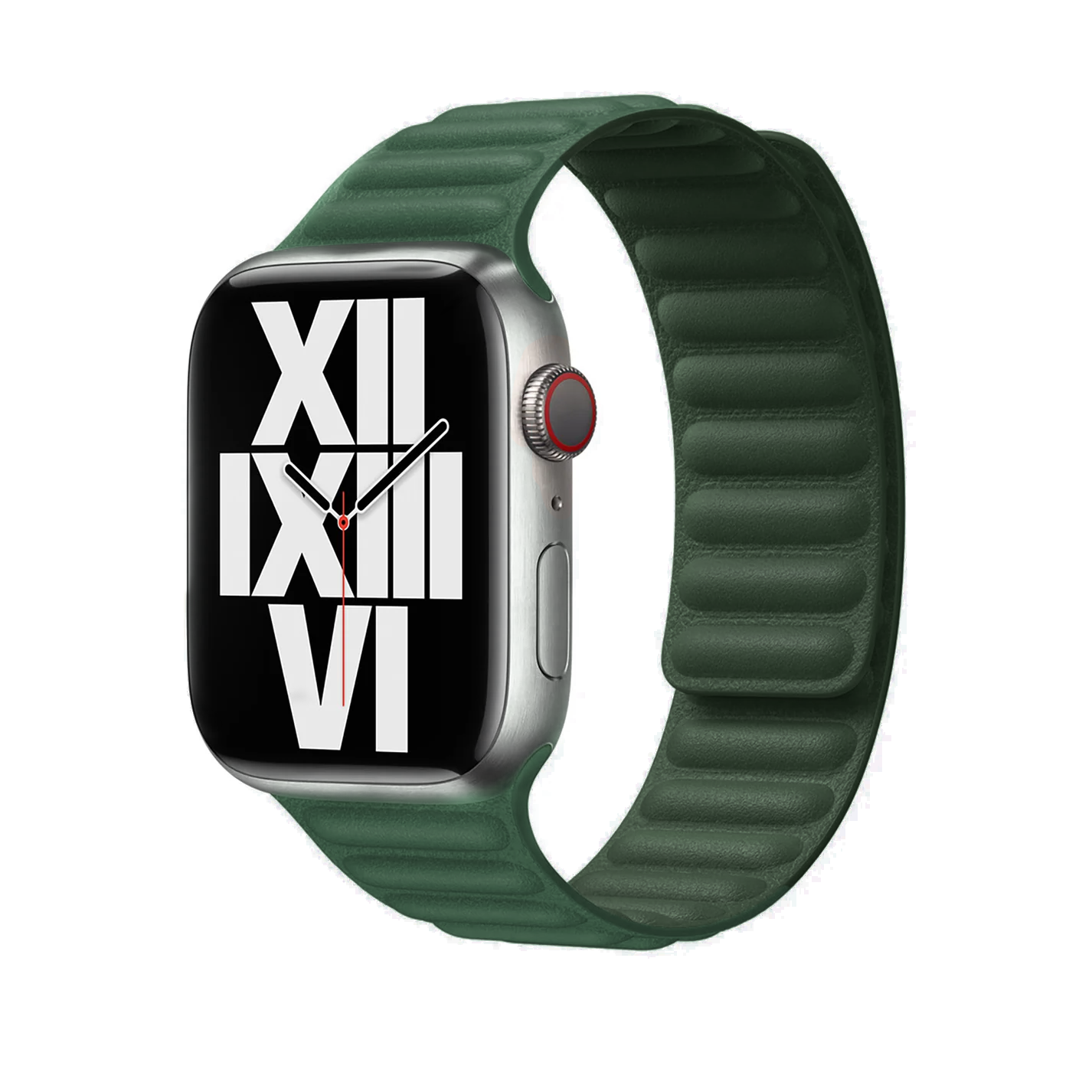 Apple Watch Baklalı Deri Koyu Yeşil Saat Kordonu