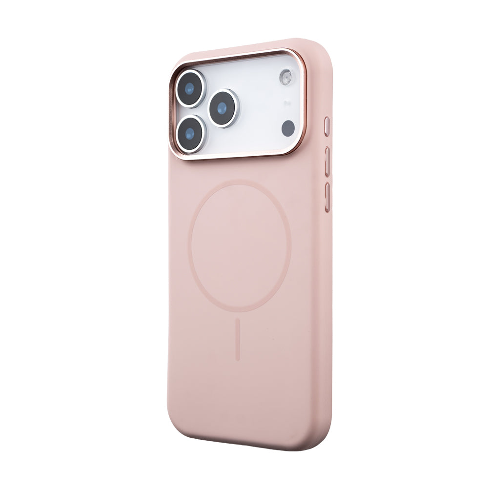 Apple iPhone 16 Pro Style Magsafe Telefon Kılıfı Pembe