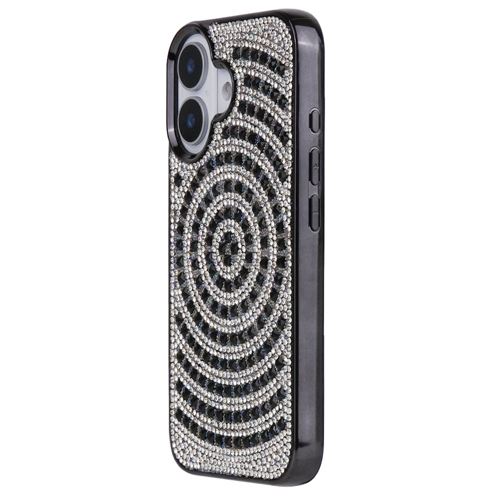 iPhone 16 Swarovski İşlemeli Telefon Kılıfı Siyah