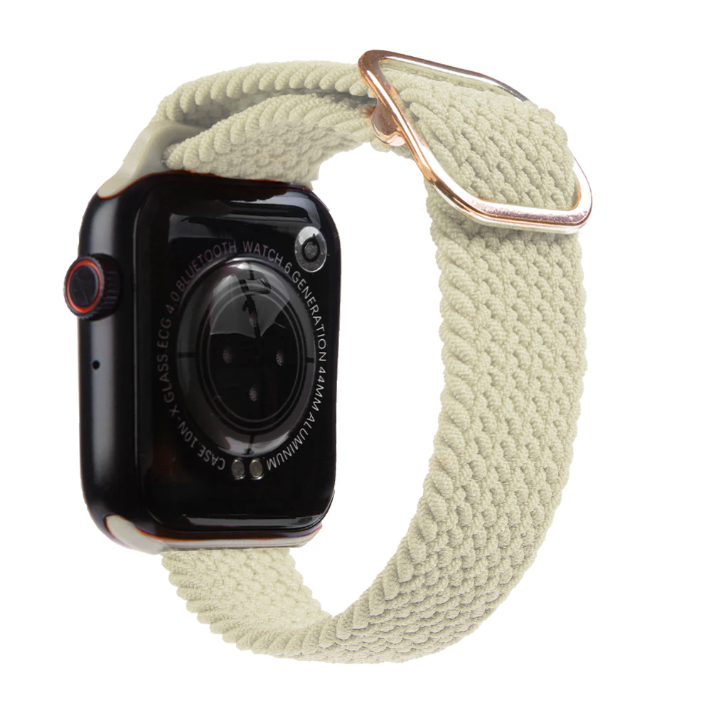 Apple Watch Örgülü Strap Braided Beige Saat Kordonu