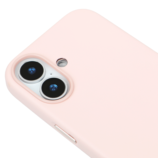 iPhone 16 Gizli Magsafeli Vegan Deri Telefon Kılıfı - Pembe
