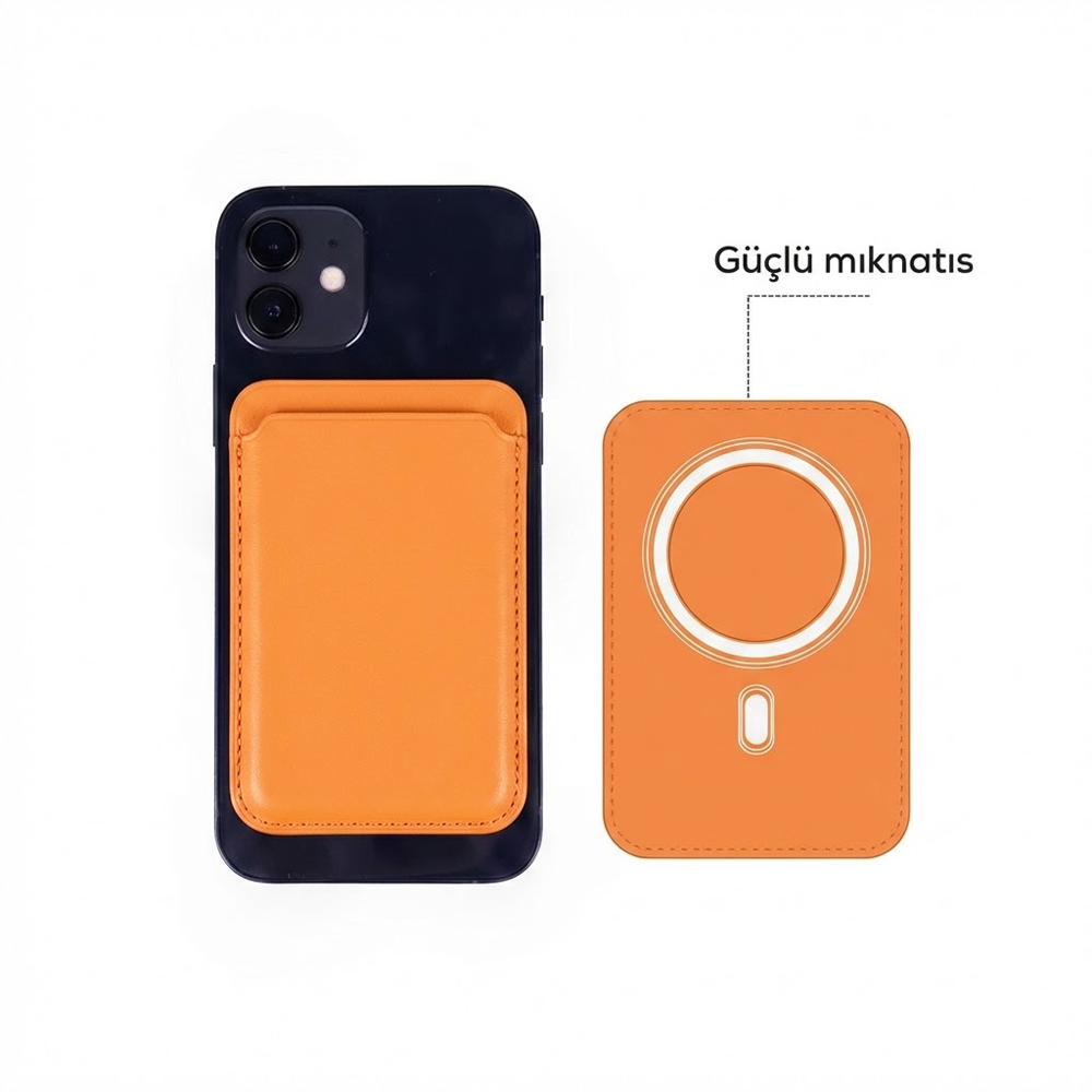 Apple iPhone Cardsafe Kartlık Turuncu