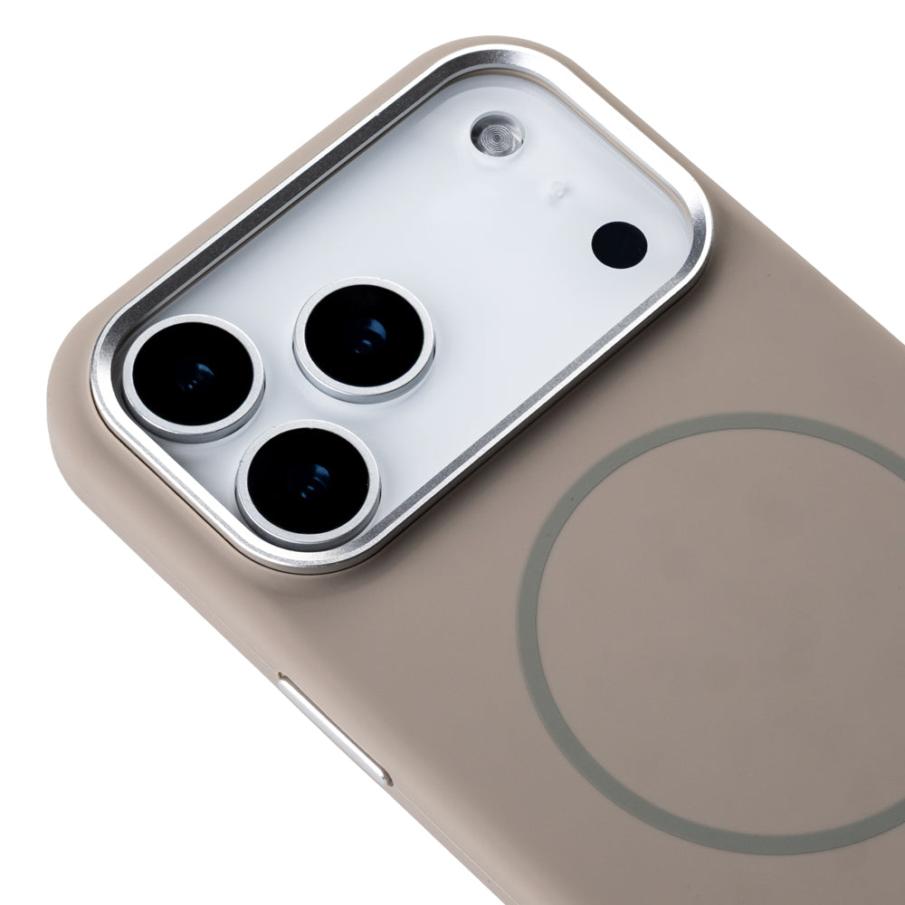 Apple iPhone 16 Pro Style Magsafe Telefon Kılıfı Kahve