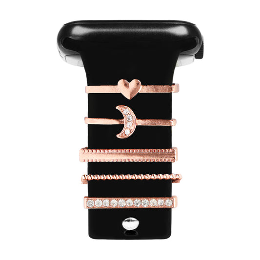 Apple Watch Charm Heart Moon Kordon Aksesuarı
