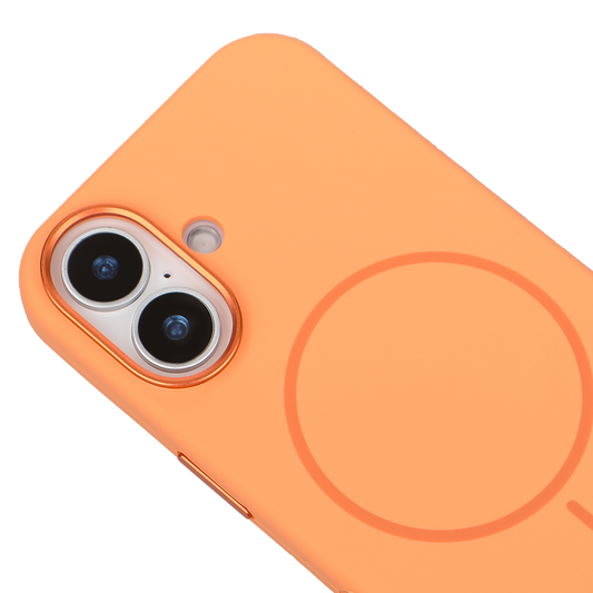 Apple iPhone 17 Style Magsafe Telefon Kılıfı Turuncu