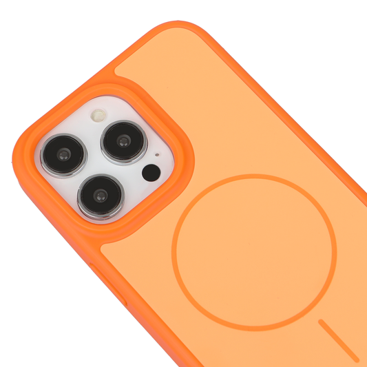 iPhone 15 Pro Max Neva Magsafe Telefon Kılıfı Turuncu