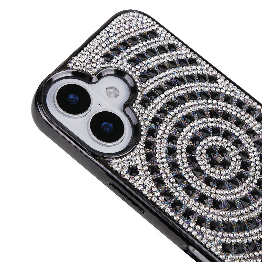 iPhone 16 Swarovski İşlemeli Telefon Kılıfı Siyah