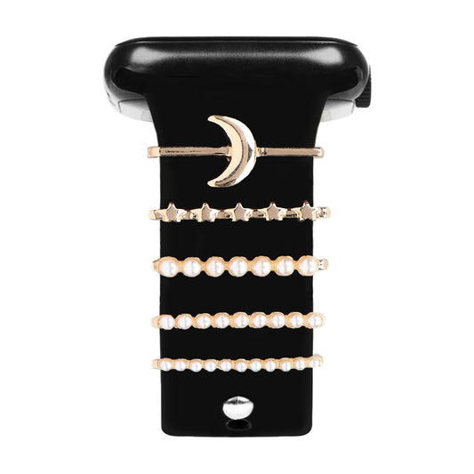 Apple Watch Charm Gold Moon Kordon Aksesuarı