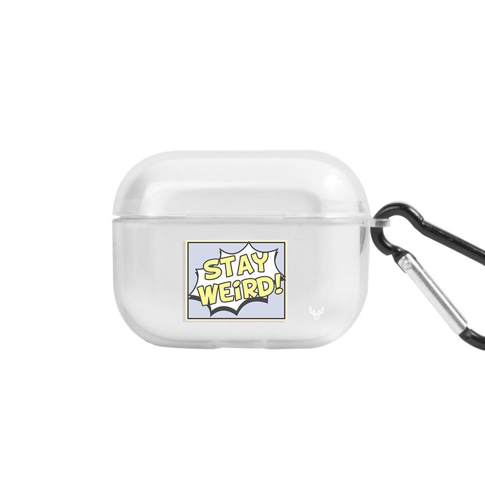 Apple AirPods Pro 3 Stay Weird Şeffaf Kılıfı