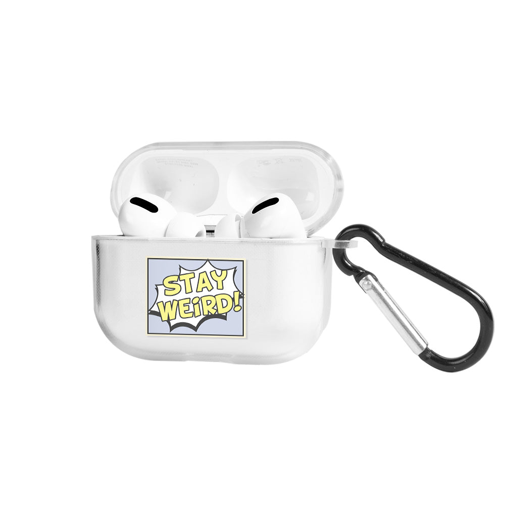 Apple AirPods Pro 3 Stay Weird Şeffaf Kılıfı
