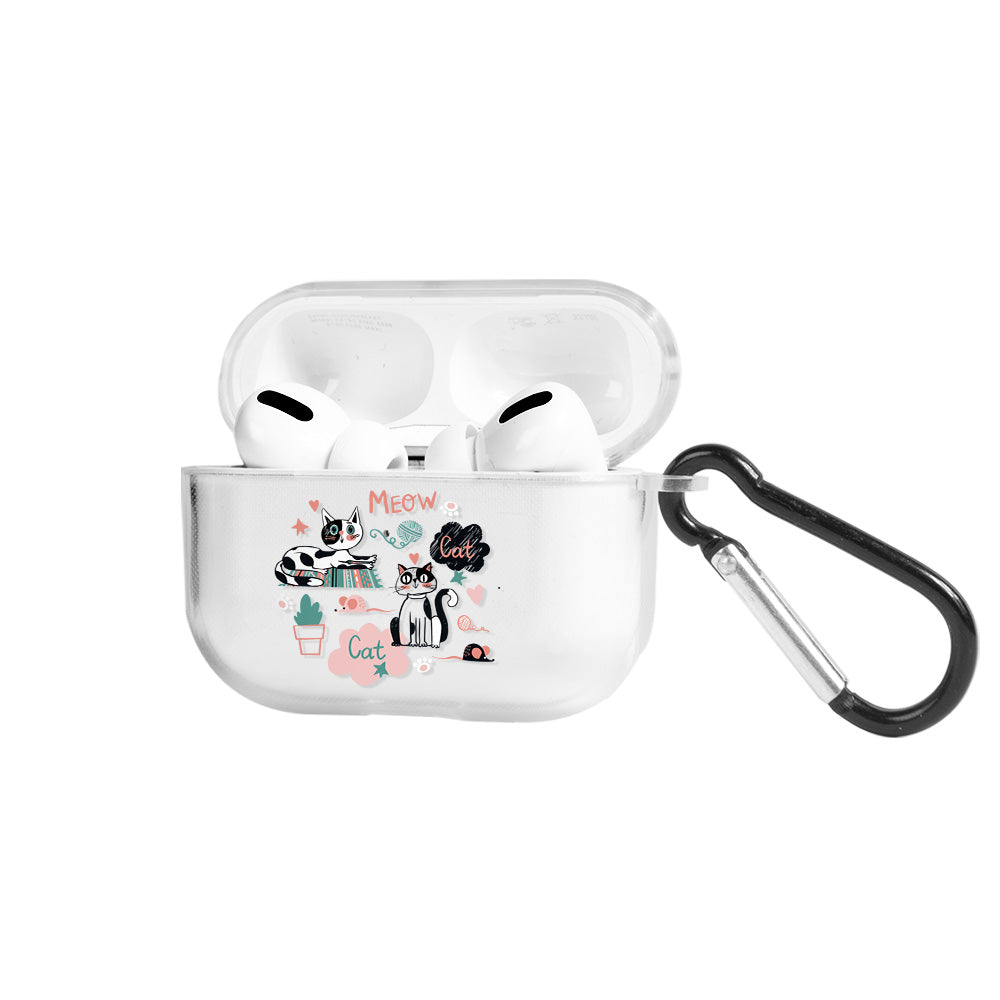 Apple AirPods Pro 3 Cats Şeffaf Kılıfı