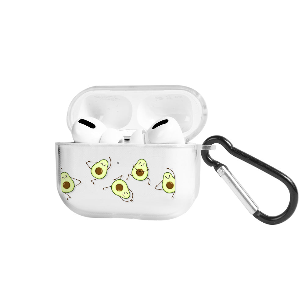 Apple AirPods Pro 3 Dancing Avocados Şeffaf Kılıfı