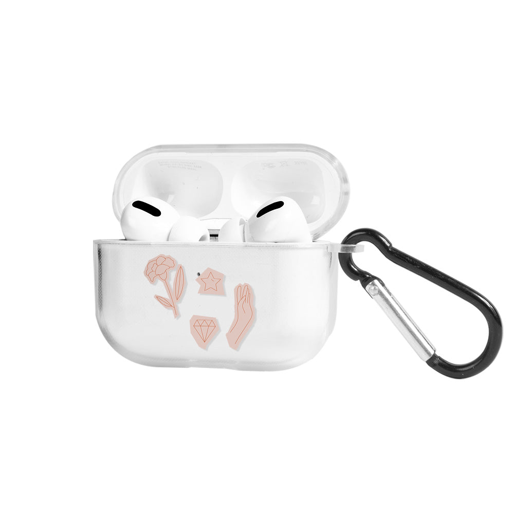 Apple AirPods Pro 3 Sketch Şeffaf Kılıfı