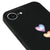 iPhone 16e Üçlü Kalp Telefon Kılıfı - Renkli Silikon - Siyah
