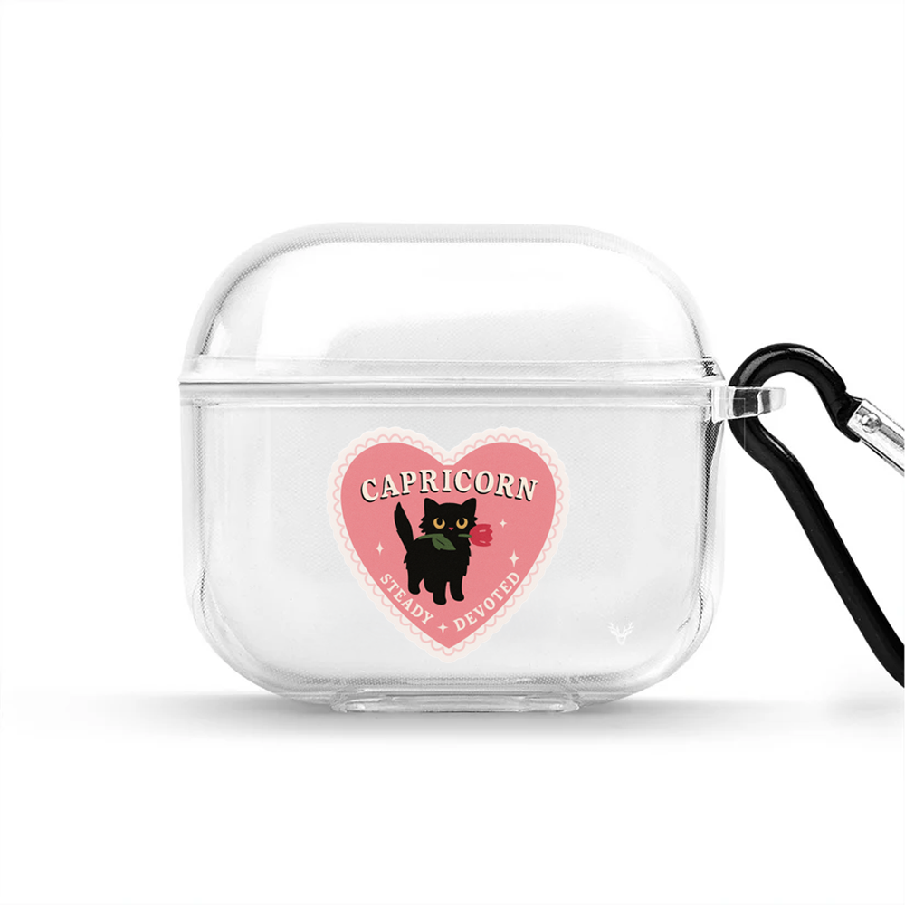 Apple AirPods 4 Burçlar Capricorn Cat Şeffaf Kılıfı