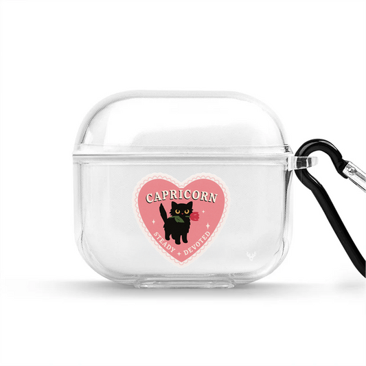 Apple AirPods 4 Burçlar Capricorn Cat Şeffaf Kılıfı