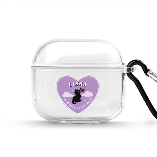 Apple AirPods 4 Burçlar Libra Cat Şeffaf Kılıfı
