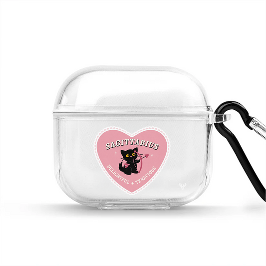 Apple AirPods 4 Burçlar Sagittarius Cat Şeffaf Kılıfı