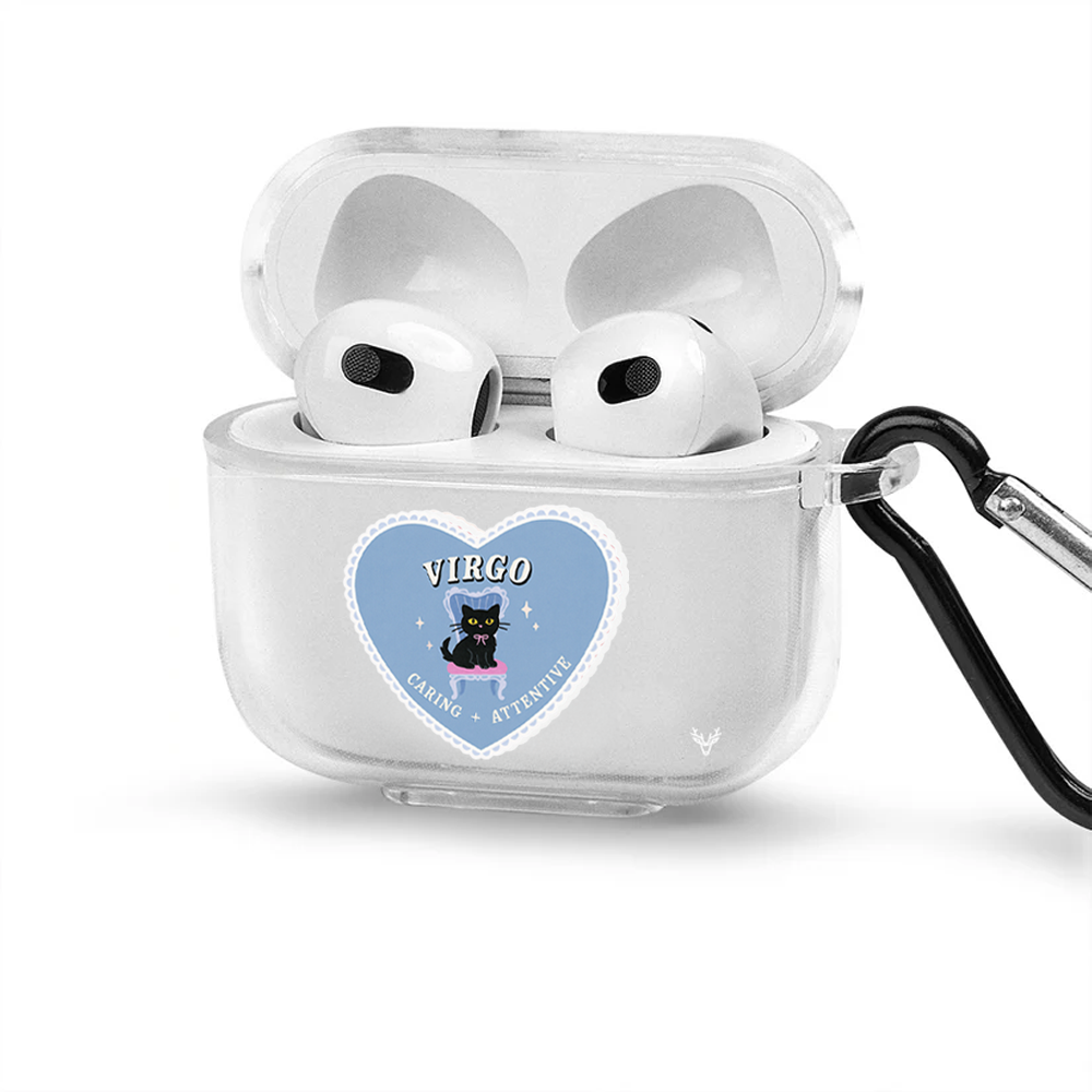 Apple AirPods 4 Burçlar Virgo Cat Şeffaf Kılıf