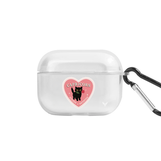 Apple AirPods Pro 2 Burçlar Capricorn Cat Şeffaf Kılıfı