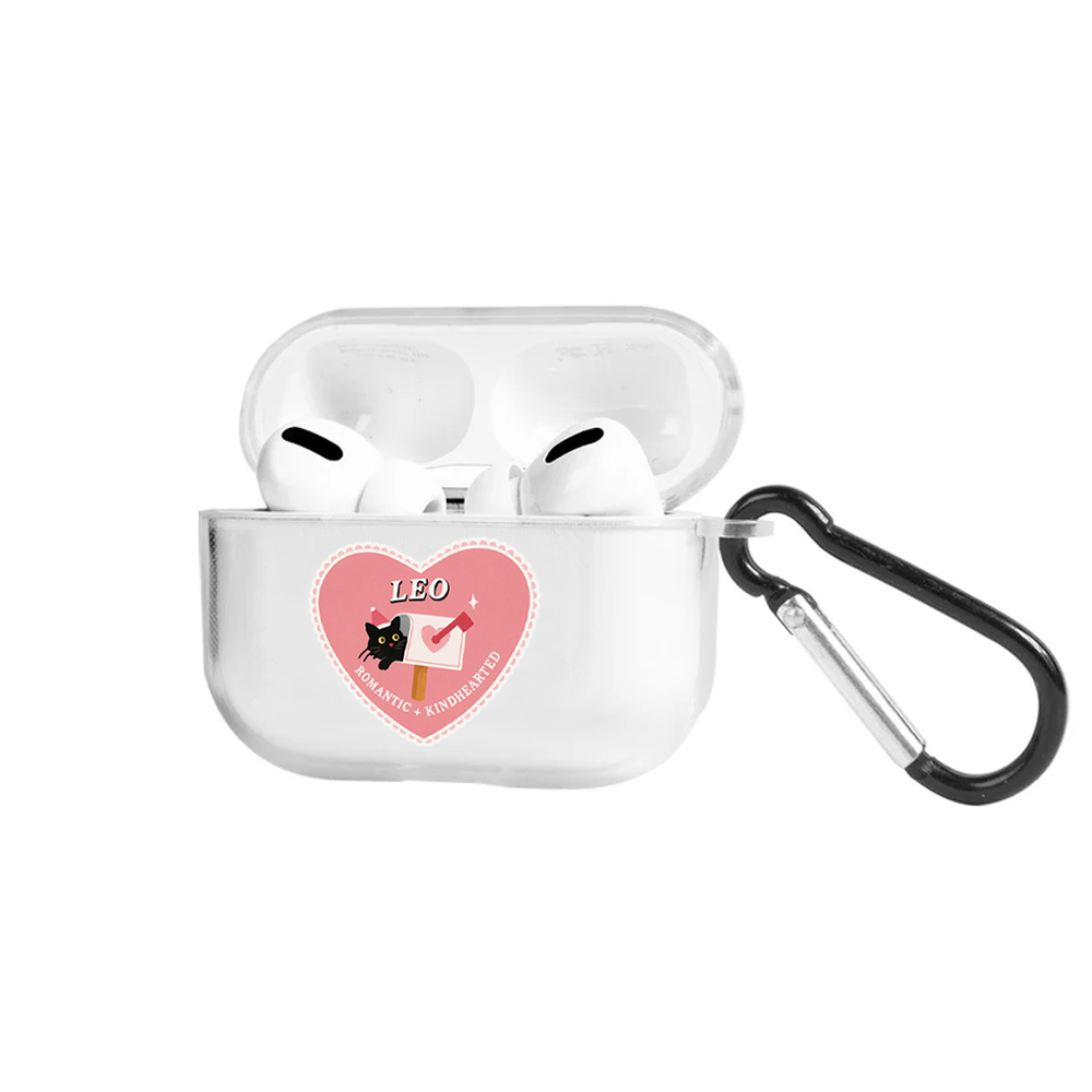 Apple AirPods Pro Burçlar Leo Cat Şeffaf Kılıfı