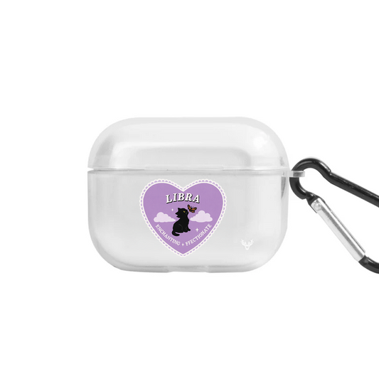 Apple AirPods Pro 2 Burçlar Libra Cat Şeffaf Kılıfı
