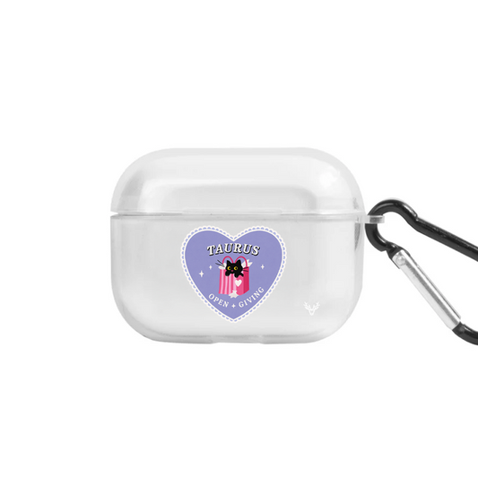 Apple AirPods Pro 2 Burçlar Taurus Cat Şeffaf Kılıfı
