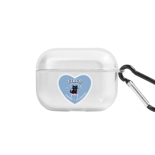Apple AirPods Pro 2 Burçlar Virgo Cat Şeffaf Kılıf