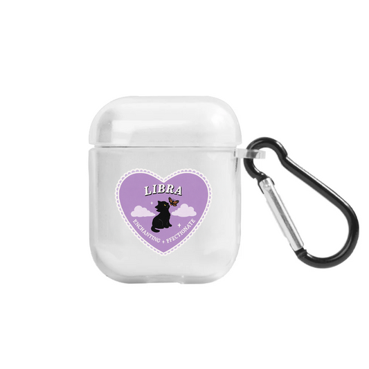 Apple AirPods Burçlar Libra Cat Şeffaf Kılıfı