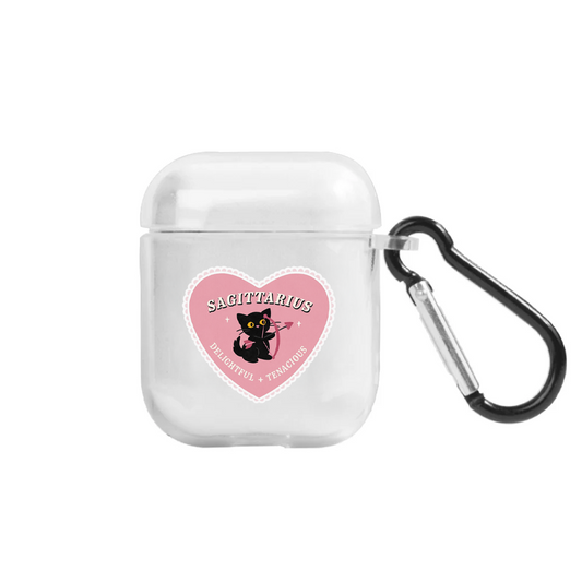 Apple AirPods Burçlar Sagittarius Cat Şeffaf Kılıfı