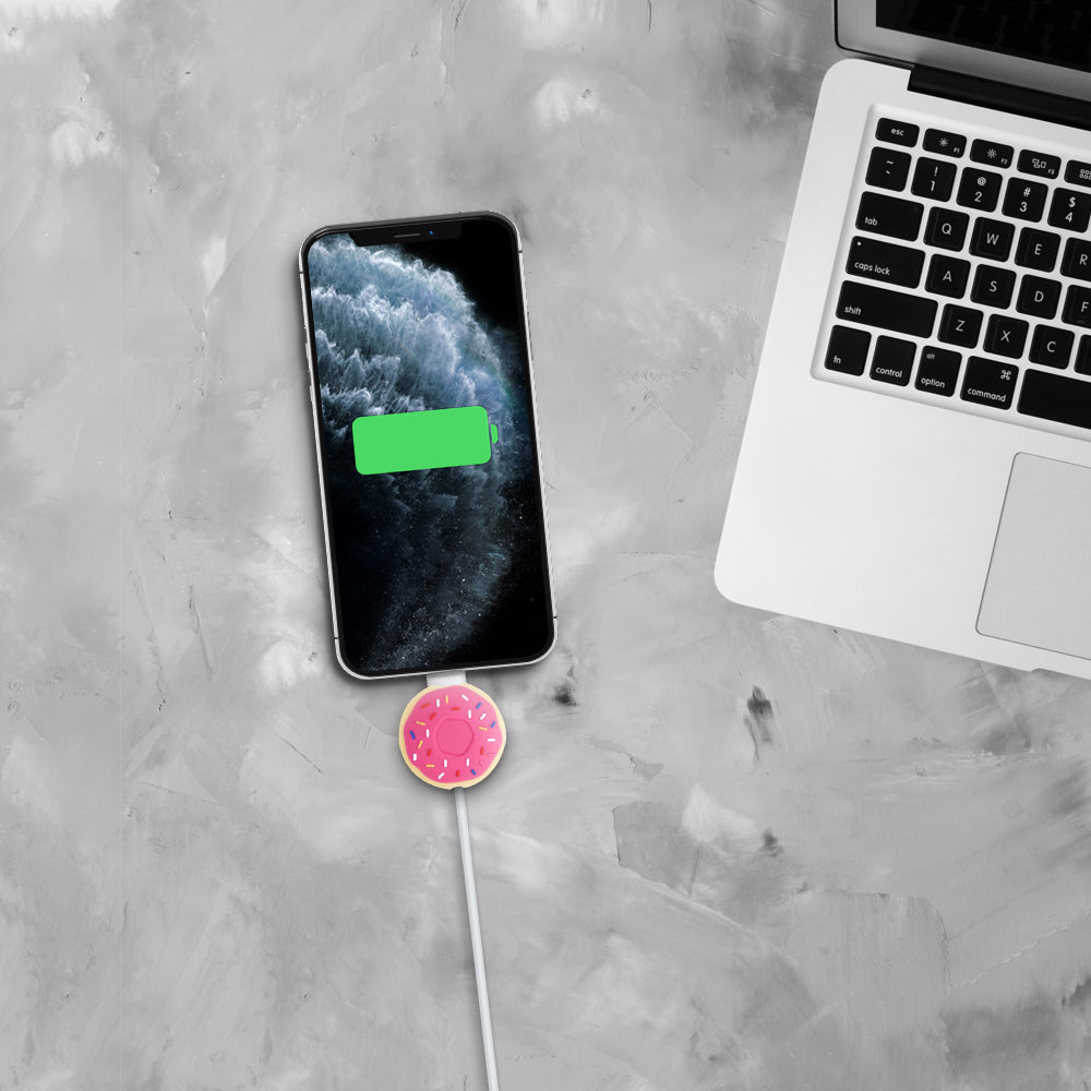 Tiny Pink Donat Kablo Koruyucu