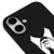 iPhone 16 Kravat Telefon Kılıfı - Renkli Silikon - Siyah
