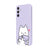 Samsung A54 Atkılı Kedi Telefon Kılıfı - Renkli Silikon - Lila