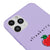 iPhone 11 Pro Strawberry Telefon Kılıfı - Renkli Silikon - Lila