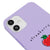 iPhone 12 Strawberry Telefon Kılıfı - Renkli Silikon - Lila
