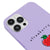 iPhone 12 Pro Max Strawberry Telefon Kılıfı - Renkli Silikon - Lila