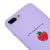 iPhone 8 Plus Strawberry Telefon Kılıfı - Renkli Silikon - Lila