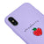 iPhone XS Strawberry Telefon Kılıfı - Renkli Silikon - Lila