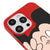 iPhone 16 Pro Cartoon Mouse Telefon Kılıfı - Renkli Silikon - Kırmızı