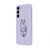 Samsung S23 Edepsiz Kedi Telefon Kılıfı - Renkli Silikon - Lila