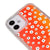 iPhone 12 Mini Papatya Desenli Telefon Kılıfı - Neon - Turuncu