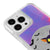 iPhone 13 Pro Dark Cat Telefon Kılıfı - Neon - Violet