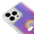 iPhone 15 Pro Max Rainbow Cloud Telefon Kılıfı - Neon - Violet