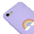 iPhone 8 Rainbow Cloud Telefon Kılıfı - Renkli Silikon - Lila