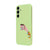 Samsung S24 Cup Flowers Telefon Kılıfı - Renkli Silikon - Yeşil