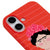 iPhone 16 Frida Kahlo Portre Telefon Kılıfı - Renkli Silikon - Kırmızı