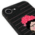 iPhone 16e Frida Kahlo Portre Telefon Kılıfı - Renkli Silikon - Siyah