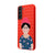 Samsung S22 Plus Frida Kahlo Portre Telefon Kılıfı - Renkli Silikon - Kırmızı