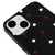 iPhone 15 Daisy Cherry Telefon Kılıfı - Renkli Silikon - Siyah