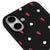 iPhone 16 Daisy Strawberry Telefon Kılıfı - Renkli Silikon - Siyah